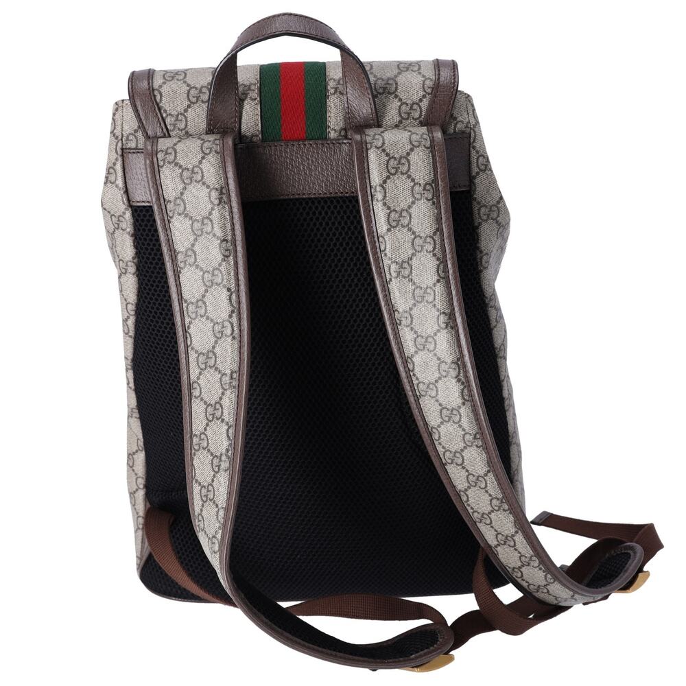 GUCCI Ophidia GG Supreme Backpack 792114 Light Brown PVC Leather - Picture 3 of 8